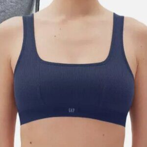 GapBody Logo Comfort Bralette GPW01052 Elysian Blue NWT Sz M